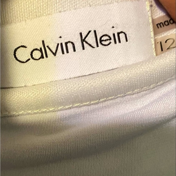 Calvin Klein Elegant White One-Shoulder Dress Size 12 Super Sexy WOW! - Picture 5 of 5